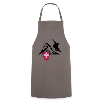 Matterhorn Zermatt Suisse - Tablier de cuisine - gris - Devant - AI Model Male 185 dark (185cm)