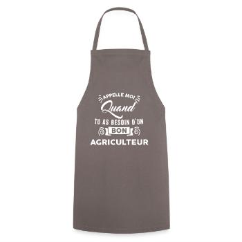 tee shirt humoristique agriculteur - Tablier de cuisine - gris - Devant - AI Model Male 185 dark (185cm)