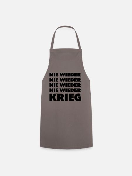 Nie wieder Krieg - Kochschürze - Grau