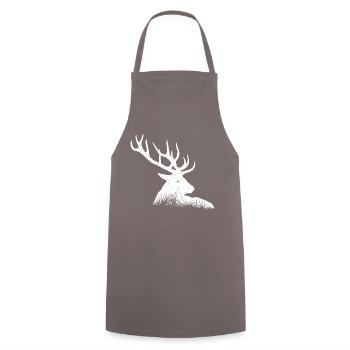 Cerf - Tablier de cuisine - gris - Devant - AI Model Male 185 dark (185cm)