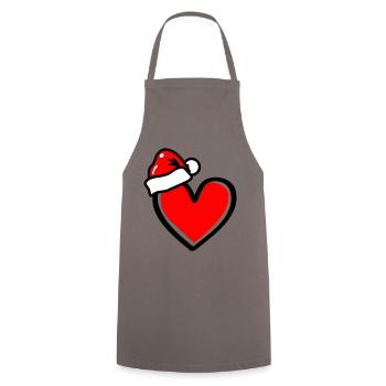 Coeur Noël Noël - Tablier de cuisine - gris - Devant - AI Model Male 185 dark (185cm)