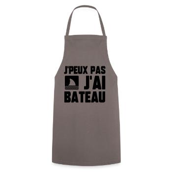 J’peux pas j’ai bateau - Tablier de cuisine - gris - Devant - AI Model Male 185 dark (185cm)
