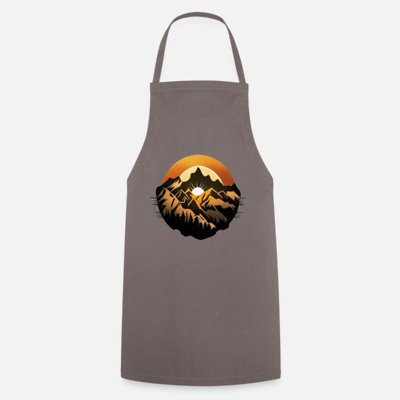 montagnes - Tablier de cuisine - gris