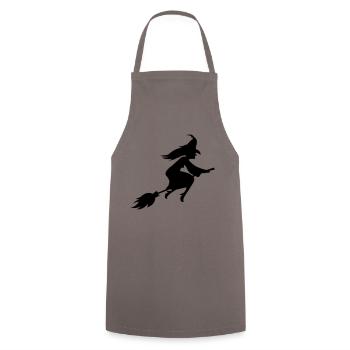 witch - Cooking Apron - grey - Front - AI Model Male 185 dark (185cm)