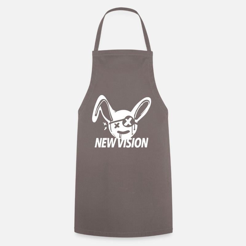 lapin, nouvelle vision, dictons - Tablier de cuisine - gris