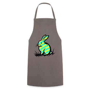 Ostern Symbol Hase - Kochschürze - Grau - Vorne - AI Model Male 185 dark (185cm)