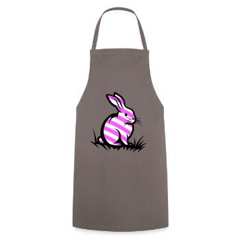 Osterhase Ostern - Kochschürze - Grau - Vorne - AI Model Male 185 dark (185cm)