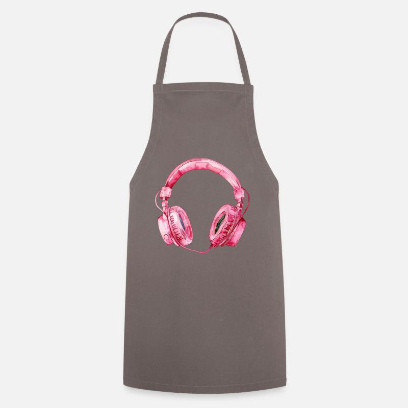 Écouteurs Écouter de la musique - Tablier de cuisine - gris