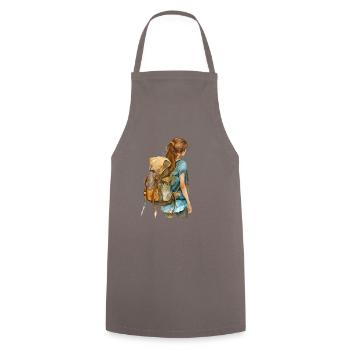 T-shirt routard Backpacking Sabbatique - Tablier de cuisine - gris - Devant - AI Model Male 185 dark (185cm)