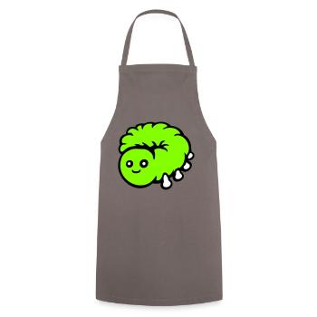 Cute caterpillar small friendly larva worm happy - Cooking Apron - grey - Front - AI Model Male 185 dark (185cm)