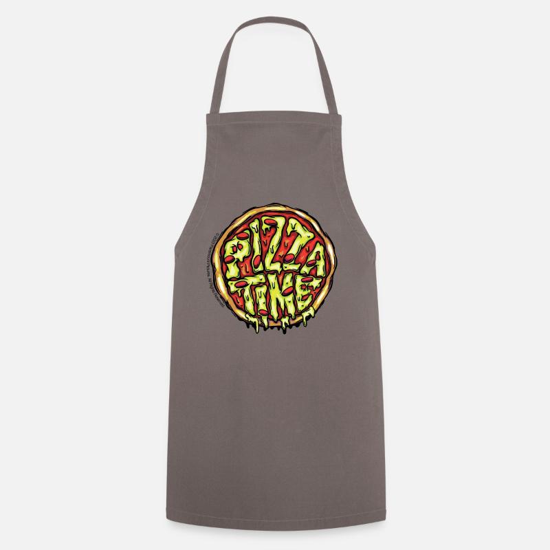 TMNT Mutant Mayhem Poster Pizza Time - Cooking Apron - grey