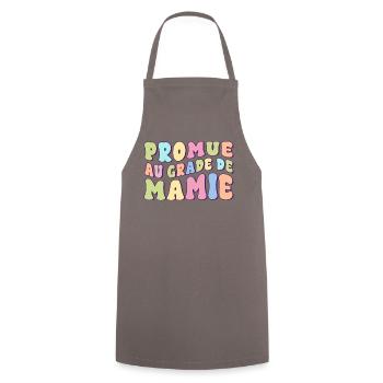 Promue mamie annonce grossesse future grand-mère - Tablier de cuisine - gris - Devant - AI Model Male 185 dark (185cm)