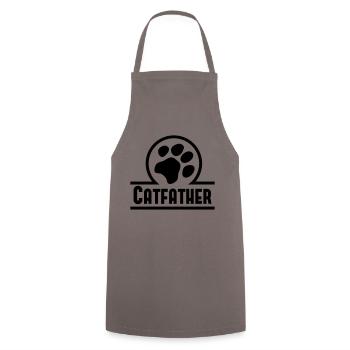 Catfather - Kochschürze - Grau - Vorne - AI Model Male 185 dark (185cm)