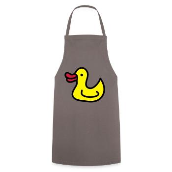 Entchen - Ente 3 - Kochschürze - Grau - Vorne - AI Model Male 185 dark (185cm)