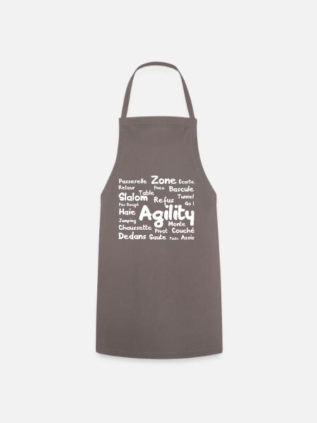 mots agility - Tablier de cuisine - gris