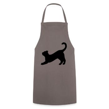 Katzenstrecken - Kochschürze - Grau - Vorne - AI Model Male 185 dark (185cm)