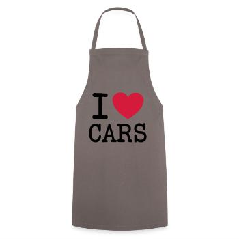 I love cars - Kochschürze - Grau - Vorne - AI Model Male 185 dark (185cm)