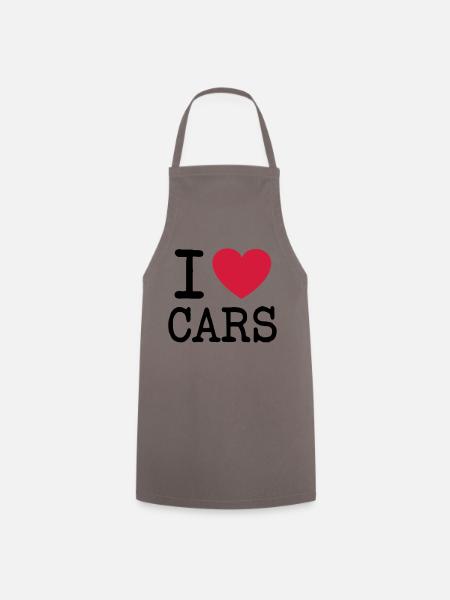 I love cars - Kochschürze - Grau