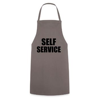 Self Service - Cooking Apron - grey - Front - AI Model Male 185 dark (185cm)