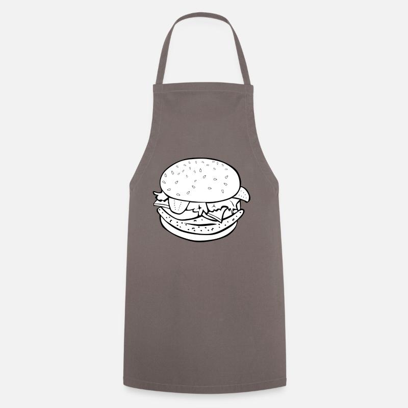 Burger - Tablier de cuisine - gris