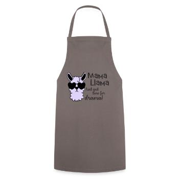 Mama llama ain't got time for drama - Cooking Apron - grey - Front - AI Model Male 185 dark (185cm)