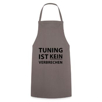 Tuning ist kein Verbrechen Tuning Geschenk - Kochschürze - Grau - Vorne - AI Model Male 185 dark (185cm)