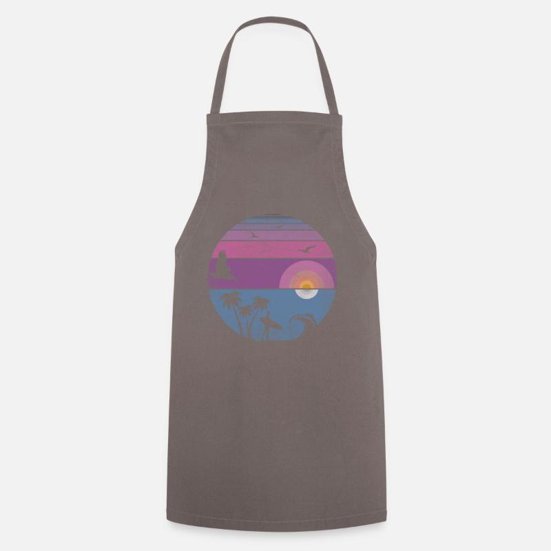 sunset surf - Cooking Apron - grey
