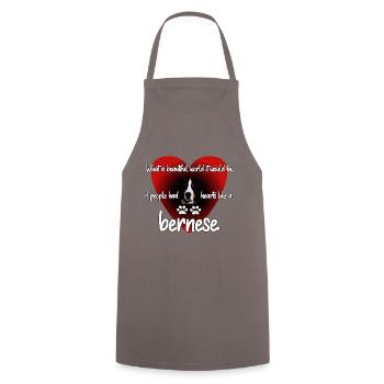 Bernois - Tablier de cuisine - gris - Devant - AI Model Male 185 dark (185cm)