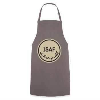 ISAF round khaki - Cooking Apron - grey - Front - AI Model Male 185 dark (185cm)