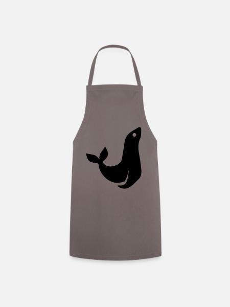 seal animal - Cooking Apron - grey