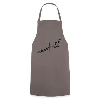 Instrument Trompette Notes - Tablier de cuisine - gris - Devant - AI Model Male 185 dark (185cm)
