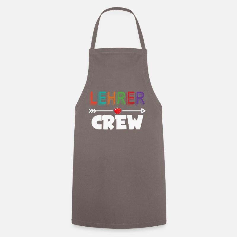 Lehrer Crew Lehrerin Schule Geschenk Lehrersprüche - Kochschürze - Grau