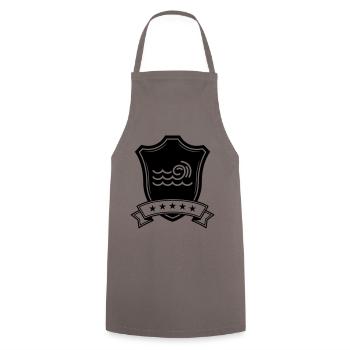 Armoiries Wave - Tablier de cuisine - gris - Devant - AI Model Male 185 dark (185cm)