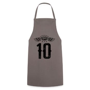 10 Couronne numérique - Tablier de cuisine - gris - Devant - AI Model Male 185 dark (185cm)