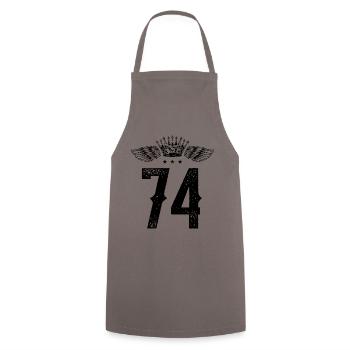 74 Nombre de couronnes - Tablier de cuisine - gris - Devant - AI Model Male 185 dark (185cm)
