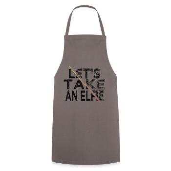 Geek Cute Beach Cool Bedroom Computer Gift Idea - Cooking Apron - grey - Front - AI Model Male 185 dark (185cm)