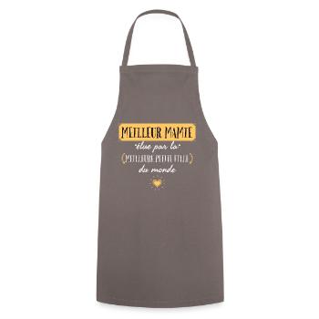 Meilleure mamie élue par la meilleure petite fille - Tablier de cuisine - gris - Devant - AI Model Male 185 dark (185cm)