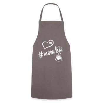 mom life coffe white - Kochschürze - Grau - Vorne - AI Model Male 185 dark (185cm)