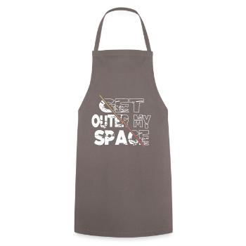 Geek Planets Astronomy Telescope - Cooking Apron - grey - Front - AI Model Male 185 dark (185cm)