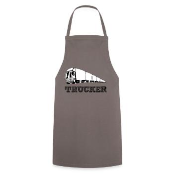 TRUCKER - Kochschürze - Grau - Vorne - AI Model Male 185 dark (185cm)
