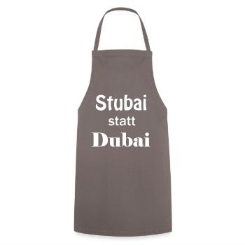 Stubai Tal statt Dubai Geschenk Geburtstag Idee - Kochschürze - Grau - Vorne - AI Model Male 185 dark (185cm)