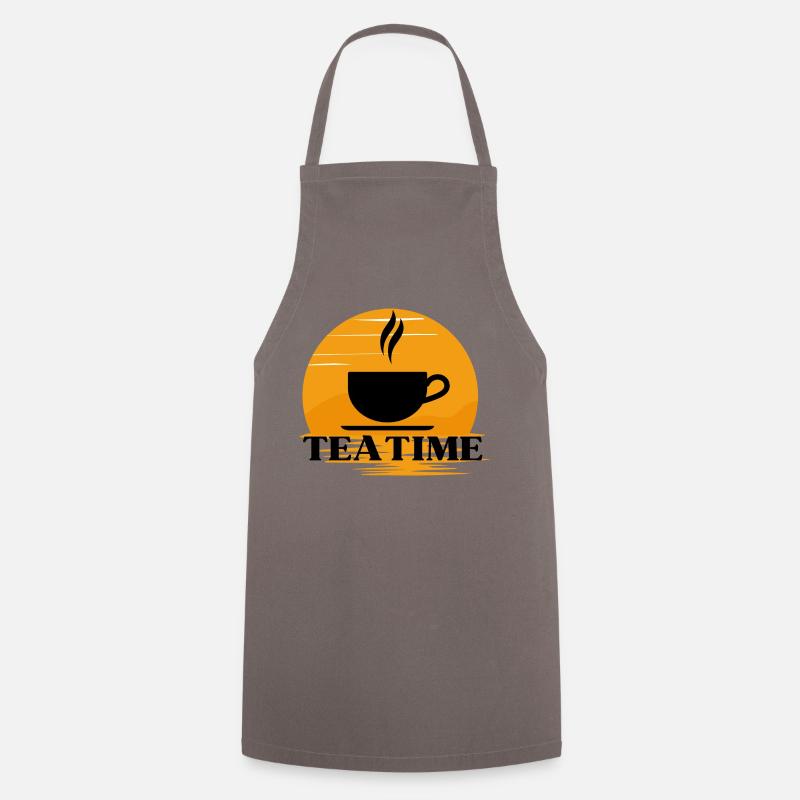 Tea Time! - Cooking Apron - grey