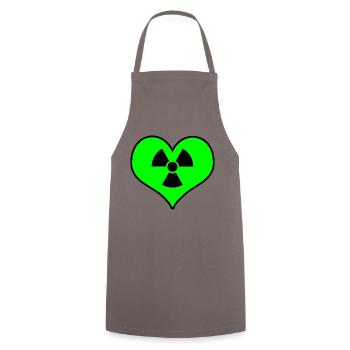 Liebe Strahlung - Kochschürze - Grau - Vorne - AI Model Male 185 dark (185cm)