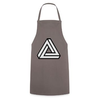 Triangle_v1 - Kochschürze - Grau - Vorne - AI Model Male 185 dark (185cm)