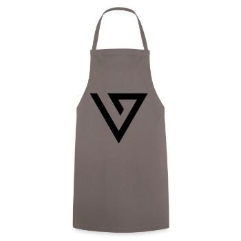 MNML Symbol minimalistische Dreieck Form abstrakt - Kochschürze - Grau - Vorne - AI Model Male 185 dark (185cm)