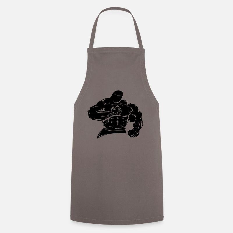 bodybuilding / fighting - Tablier de cuisine - gris