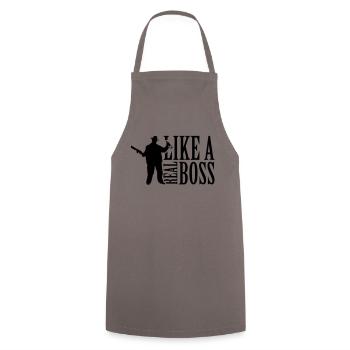 like_a_real_boss_t1 - Tablier de cuisine - gris - Devant - AI Model Male 185 dark (185cm)