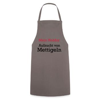Mettigel - Kochschürze - Grau - Vorne - AI Model Male 185 dark (185cm)