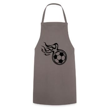 Football - Cooking Apron - grey - Front - AI Model Male 185 dark (185cm)