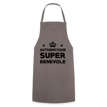 Bénévolat / Bénévole / Solidaire / Humanitaire - Tablier de cuisine - gris - Devant - AI Model Male 185 dark (185cm)